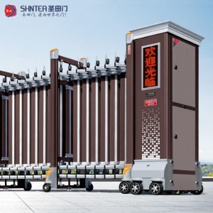 南寧電動門廠家報價，電子伸縮門報價，無軌伸縮門報價