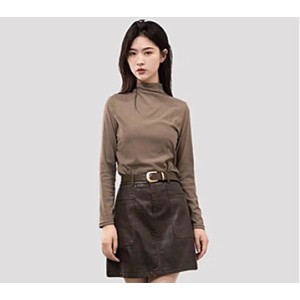 IRENENA女裝溫碧霞自創品牌春秋長袖打底衫柔和純色圓領衫