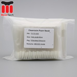 FS751ESD透明桿螺絲尖頭海綿防靜電無塵凈化棉簽擦拭棒