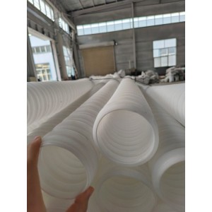 D75塑料圓形波紋管廠家φ90塑料波紋管白色竹節管廠家直銷