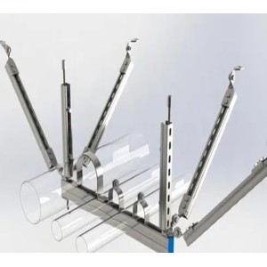 抗震支架 实体工厂 大型综合体建筑多管组合支吊架 安全稳固