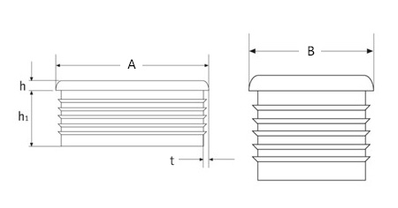 金屬螺紋式矩形管塞 鑲嵌螺母矩形管塞2